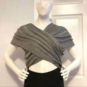 [Moma] Grey Wrap Top